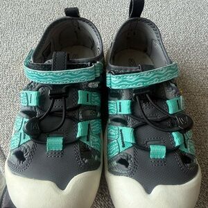 Keen Kids Gray and Teal Water Shoes